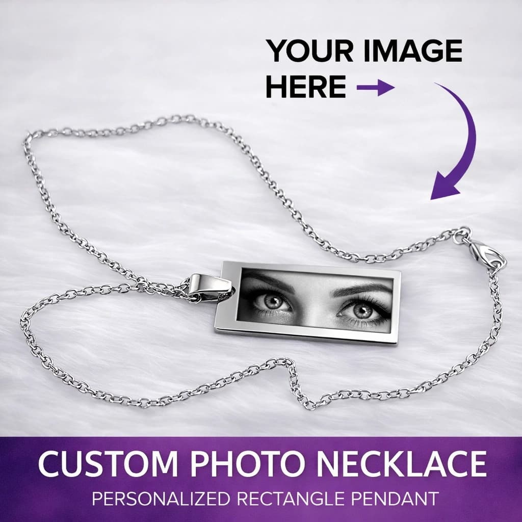 Customized Eye pendant necklace silver
